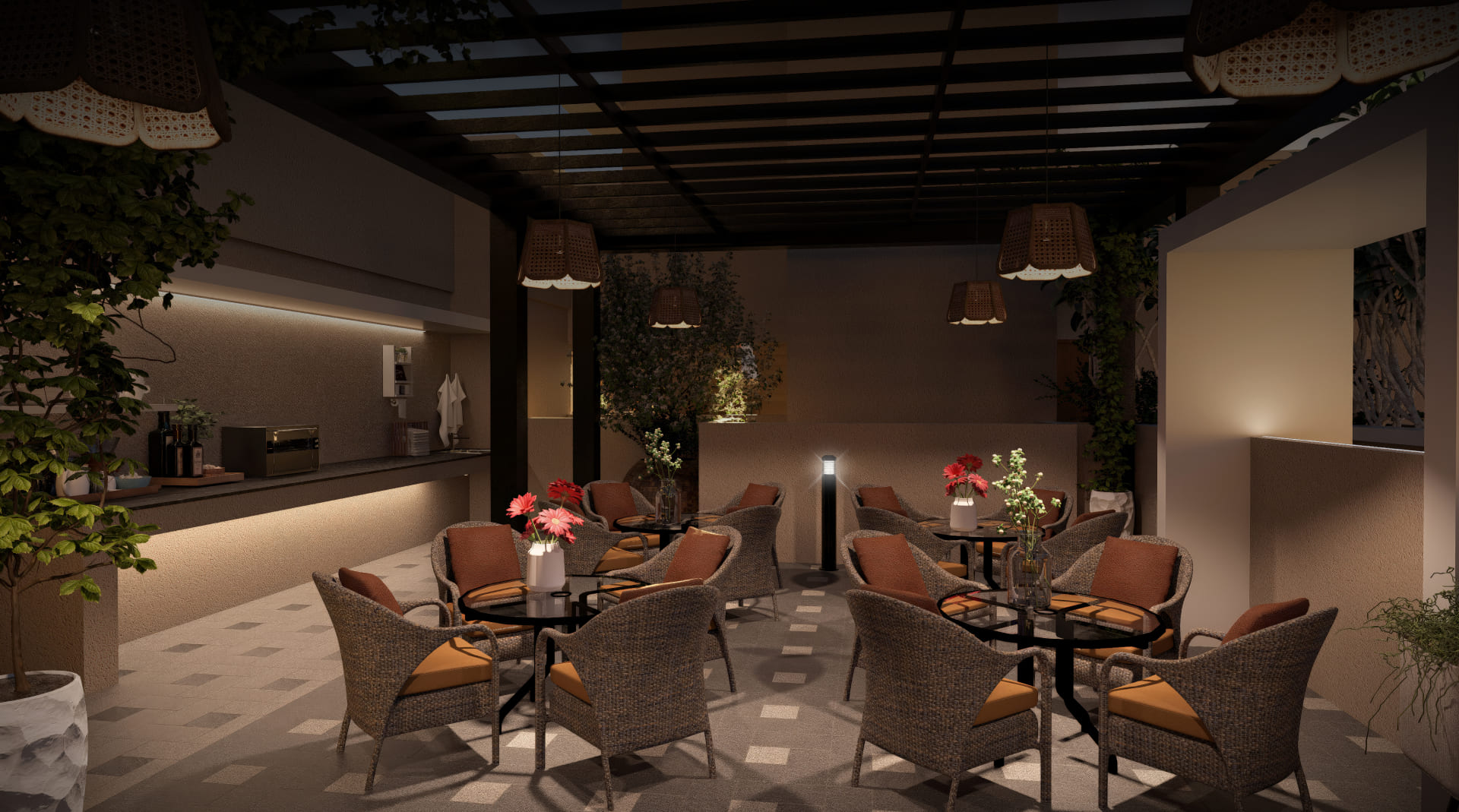 terrace party area