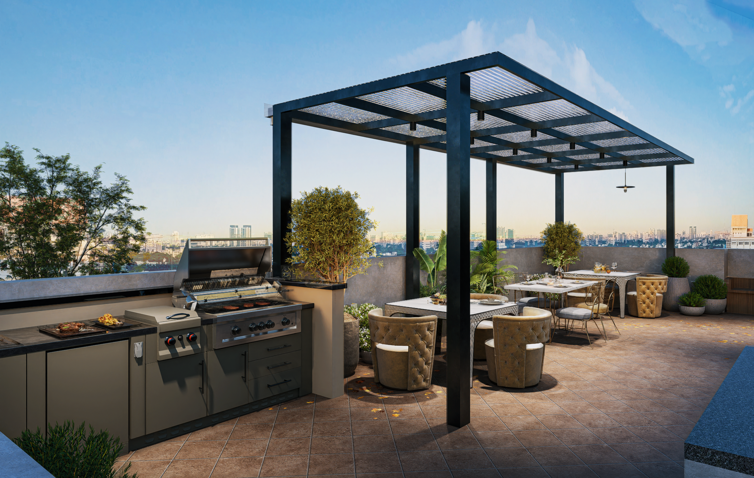 Terrace Party Area Night View