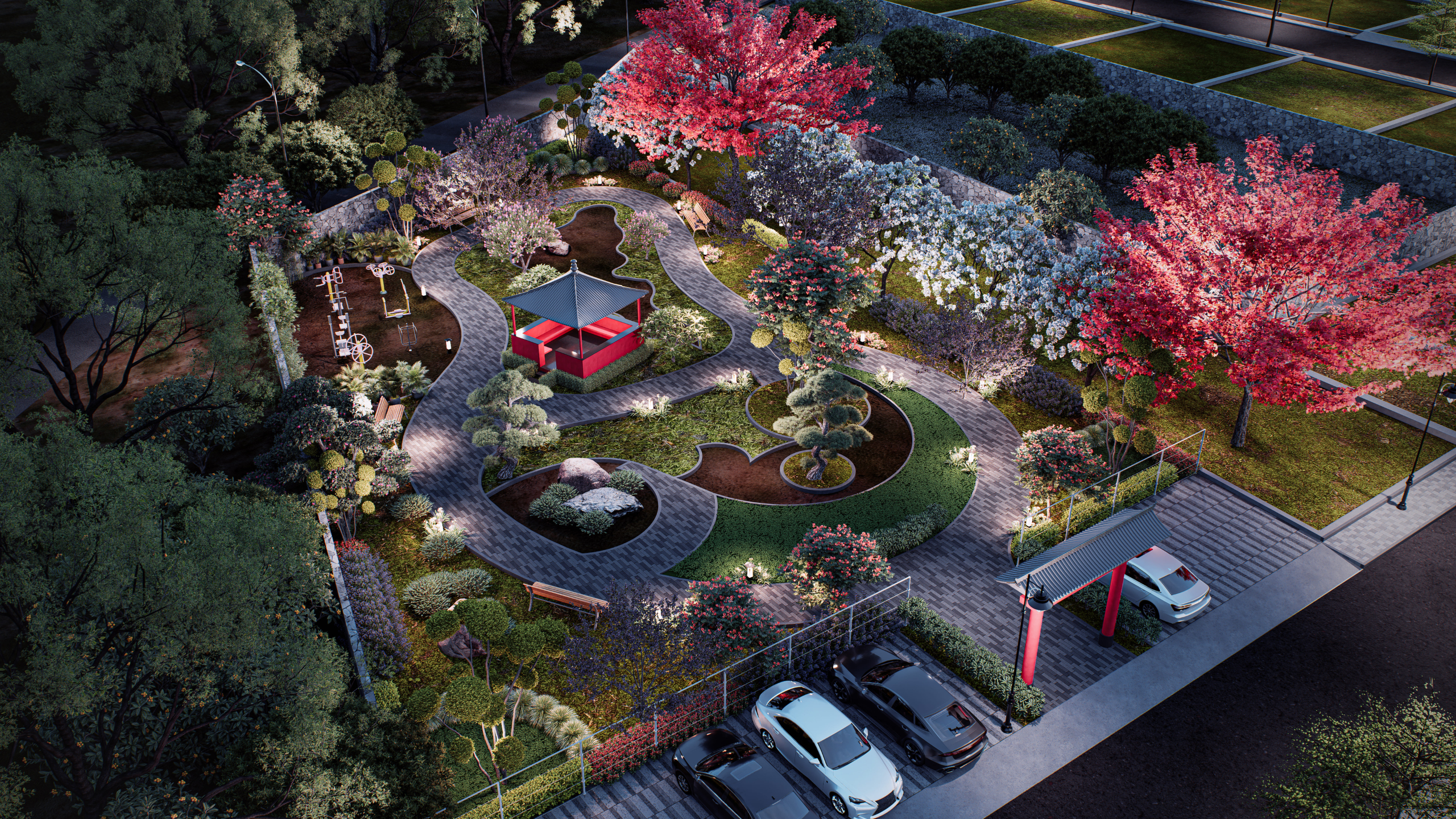 OSR 1 Aerial Night View