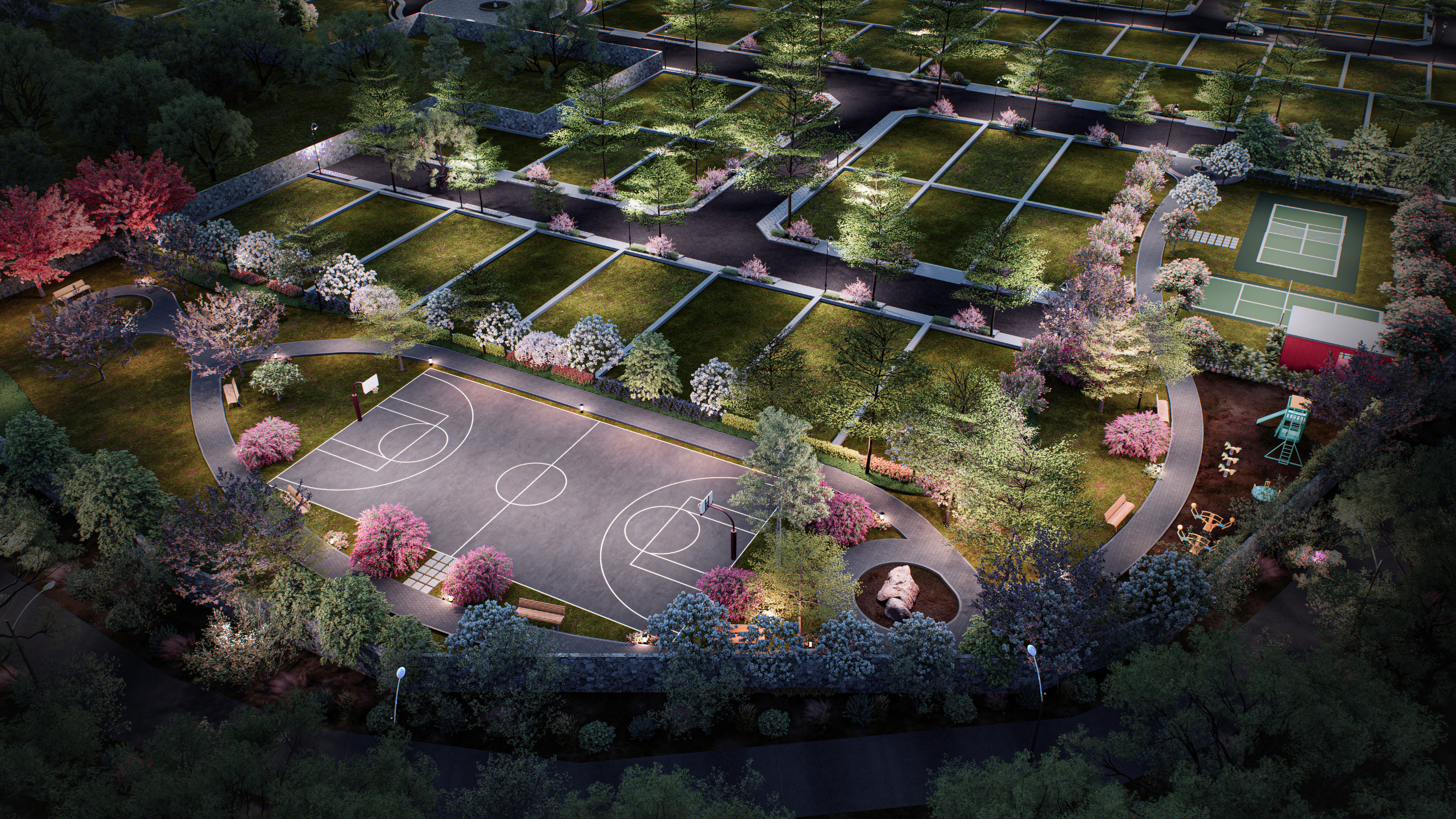 OSR 2 Aerial Night View